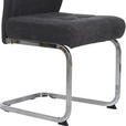 SCHWINGSTUHL  in Eisen Cord  - Chromfarben/Dunkelgrau, Design, Textil/Metall (46/96/61.5cm) - Carryhome