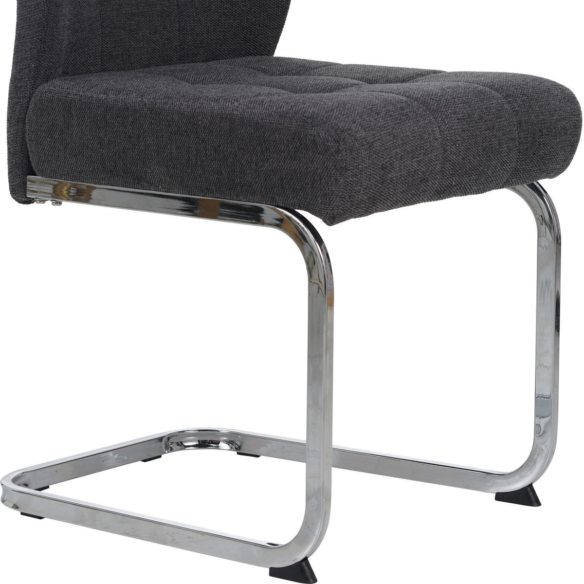 SCHWINGSTUHL  in Eisen Cord  - Chromfarben/Dunkelgrau, Design, Textil/Metall (46/96/61.5cm) - Carryhome