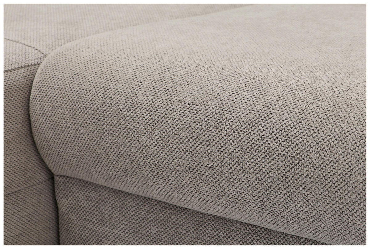 ECKSOFA in Webstoff Grau  - Schwarz/Grau, KONVENTIONELL, Kunststoff/Textil (223/148cm) - Ti'me