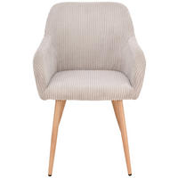 ARMLEHNSTUHL  in Eisen Cord  - Eichefarben/Hellgrau, Trend, Holz/Textil (55/84/60cm) - Livetastic