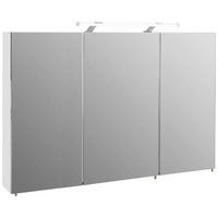 SPIEGELSCHRANK 120/75,7/16 cm  - Weiß Hochglanz/Silberfarben, MODERN, Glas/Holzwerkstoff (120/75,7/16cm) - MID.YOU