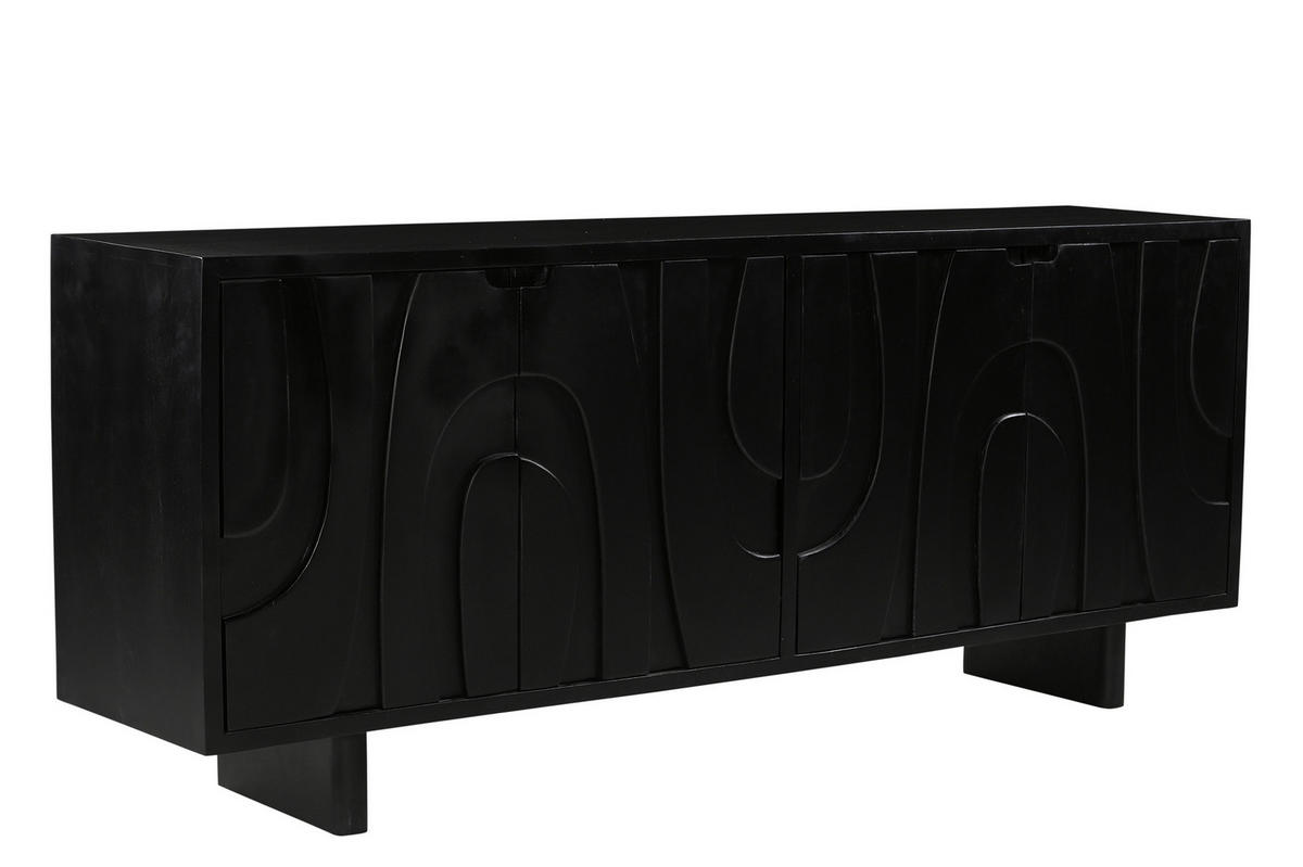 SIDEBOARD 180/76/43 cm  - Schwarz, Design, Holz (180/76/43cm) - MID.YOU