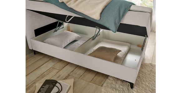 BOXBETT 120/200 cm  in Beige  - Beige, Basics, Holzwerkstoff/Textil (120/200cm) - Xora