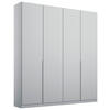 GARDEROB MED GÅNGJÄRN 181/229/54 cm 4-dörrar - ljusgrå/aluminiumfärg, Modern, trämaterial (181/229/54cm) - Rauch Möbel