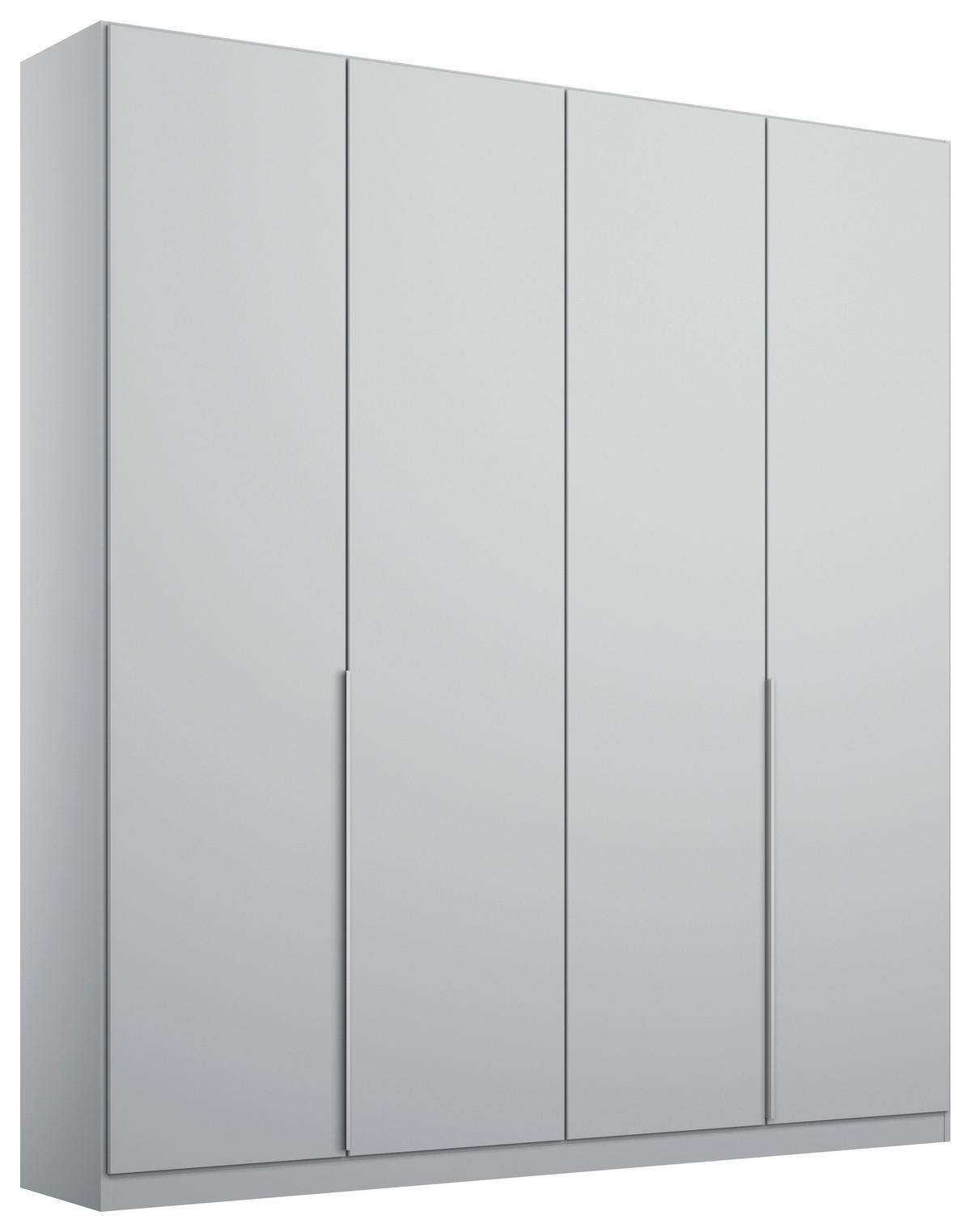 DREHTÜRENSCHRANK 181/229/54 cm 4-türig Hellgrau  - Hellgrau/Alufarben, MODERN, Holzwerkstoff (181/229/54cm) - Rauch Möbel