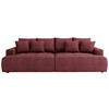 BIGSOFA ADELE Chenille Bordeaux  - Bordeaux/Schwarz, Design, Kunststoff/Textil (270/85/136cm) - Livetastic