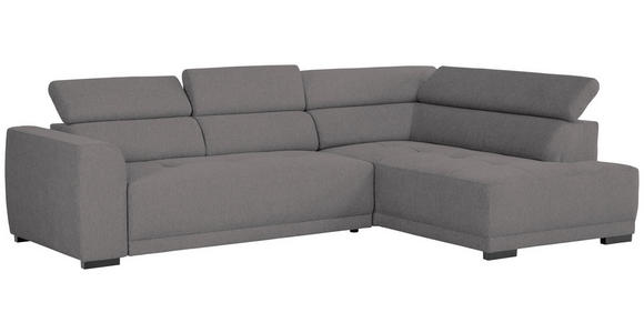 ECKSOFA Anthrazit Struktur - Anthrazit/Schwarz, Design, Kunststoff/Textil (284/205cm) - Xora