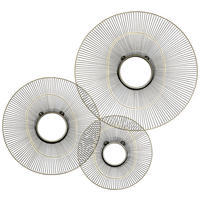 WANDSPIEGEL Zinkfarben  - Goldfarben/Zinkfarben, Design, Glas/Metall (53-89/53-89/4-4,5cm) - Ambia Home
