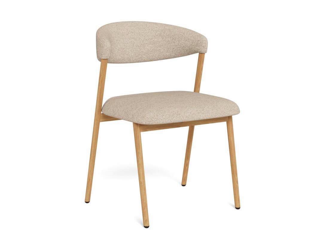 STUHL     Eichefarben, Beige  - Eichefarben/Beige, KONVENTIONELL, Textil/Metall (53,5/78,5/53cm) - MID.YOU