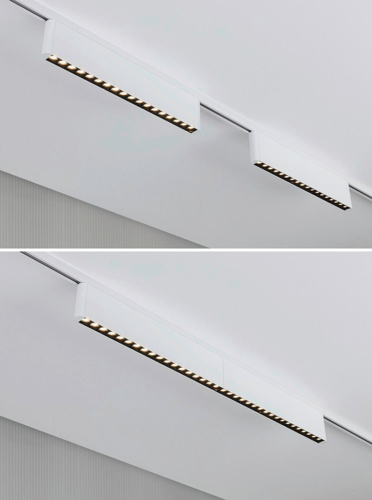 SCHIENENSYSTEM-STRAHLER Urail Zelos 37,2/7,4/2,3 cm  - Weiß, Basics, Metall (37,2/7,4/2,3cm) - Paulmann