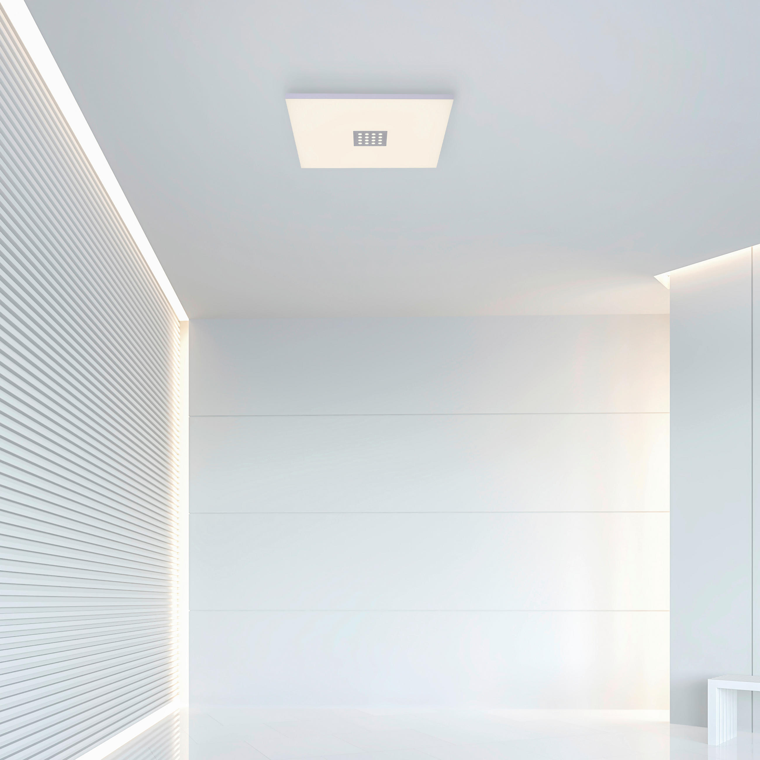 LED-DECKENLEUCHTE PURE-NEO 45/45/6,9 cm   - Alufarben, Design, Kunststoff/Metall (45/45/6,9cm)