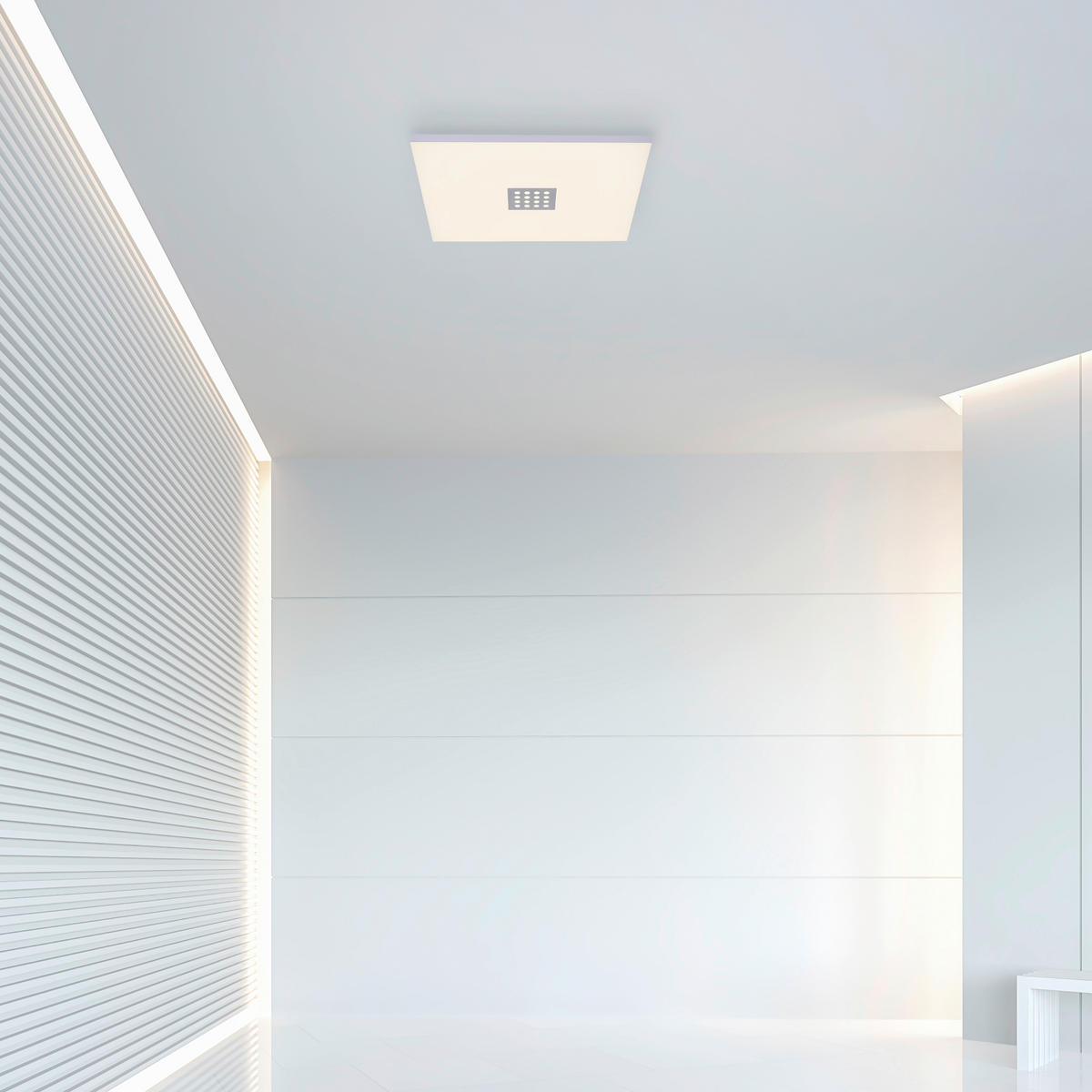 LED-DECKENLEUCHTE PURE-NEO 45/45/6,9 cm   - Alufarben, Design, Kunststoff/Metall (45/45/6,9cm)