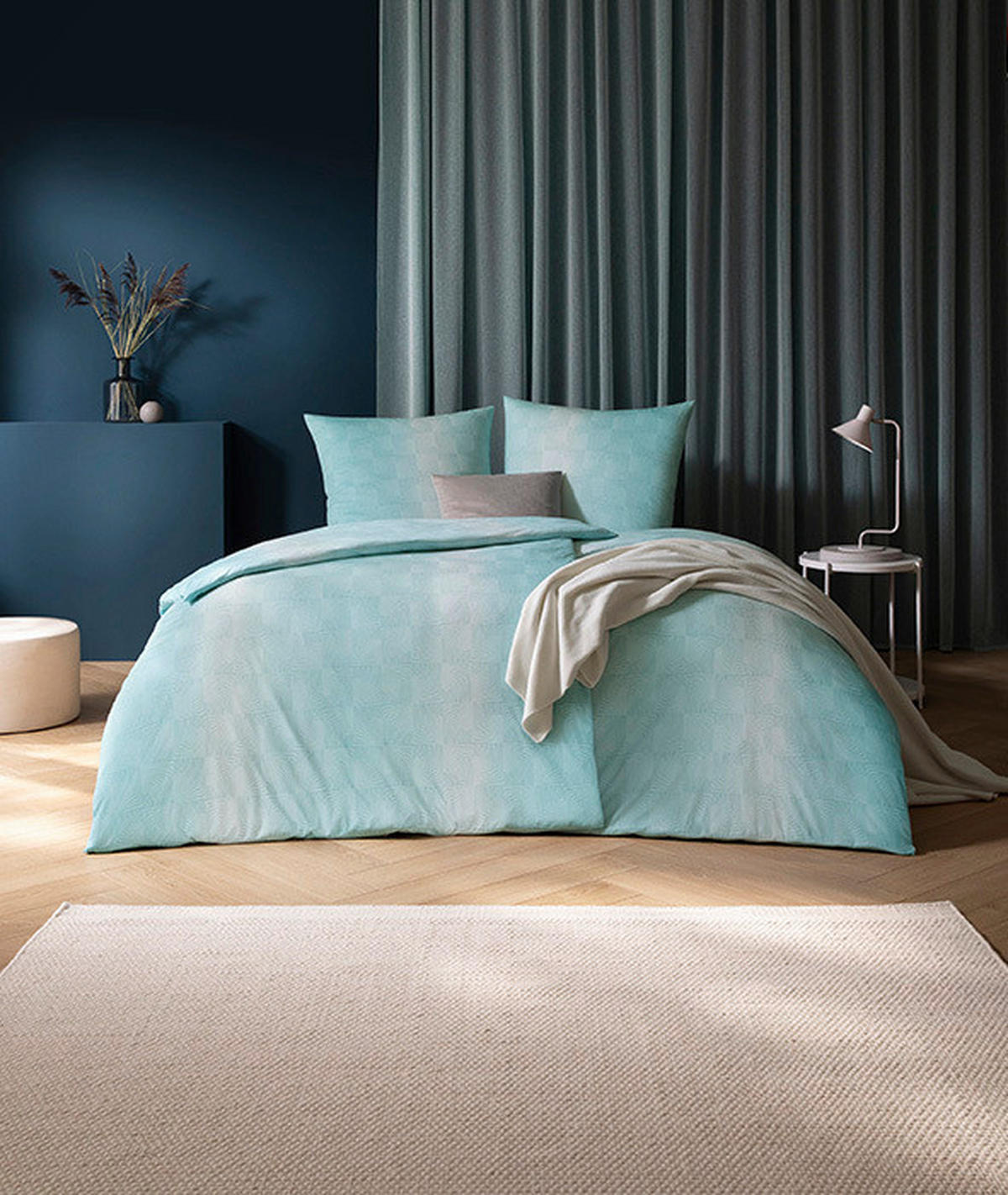 BETTWÄSCHE Atelier Interlock-Jersey 140/200 cm  - Azurblau, Basics, Textil (140/200cm) - Estella