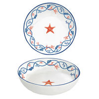 TANJUR DUBOKI   18/18/5.5 cm        - bijela/crvena, Lifestyle, keramika (18/18/5.5cm) - Easy Life
