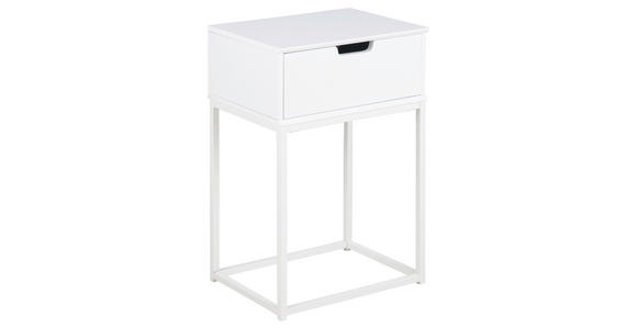 NACHTSCHRANK 40/61,5/30 cm  - Weiß, Design, Holzwerkstoff/Metall (40/61,5/30cm) - Carryhome