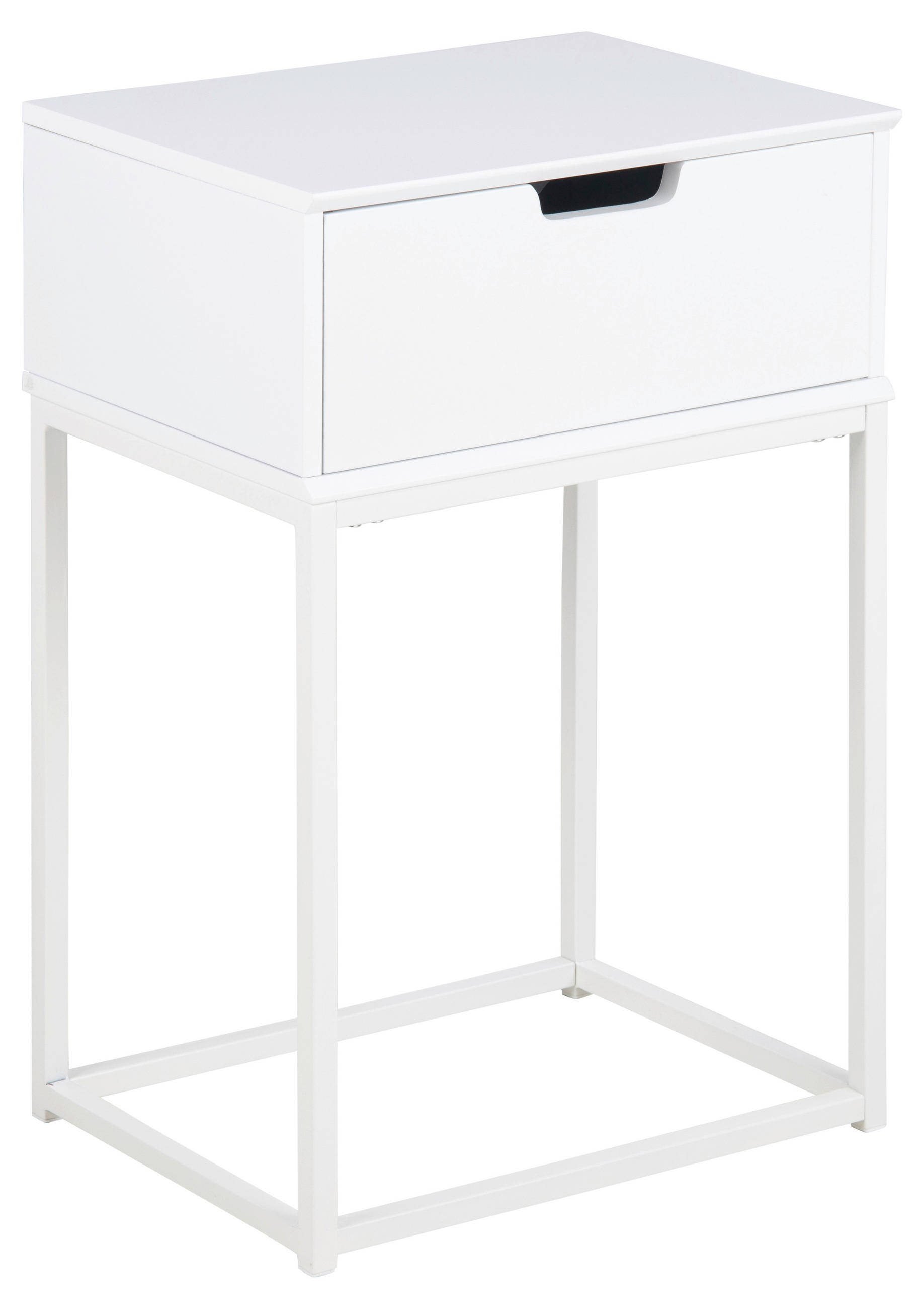 Carryhome Nachtschrank Weiß 40x61.5x30 cm
