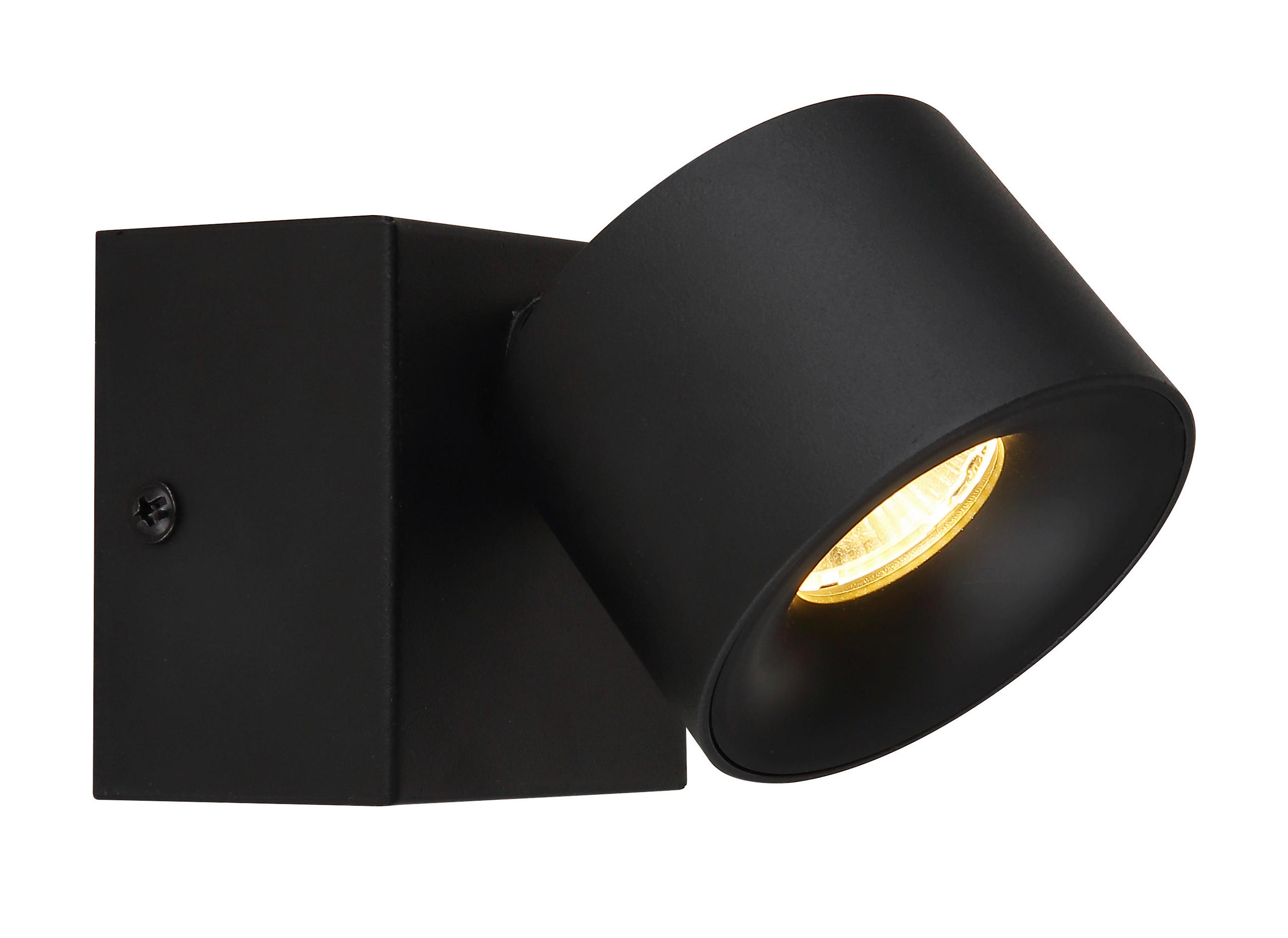 LED-STRAHLER 7,2/9,5 cm   - Transparent/Schwarz, Design, Kunststoff/Metall (7,2/9,5cm) - Globo