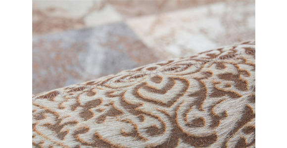 FLACHWEBETEPPICH 75/140 cm Silberfarben  - Silberfarben, Design, Leder/Textil (75/140cm) - Novel