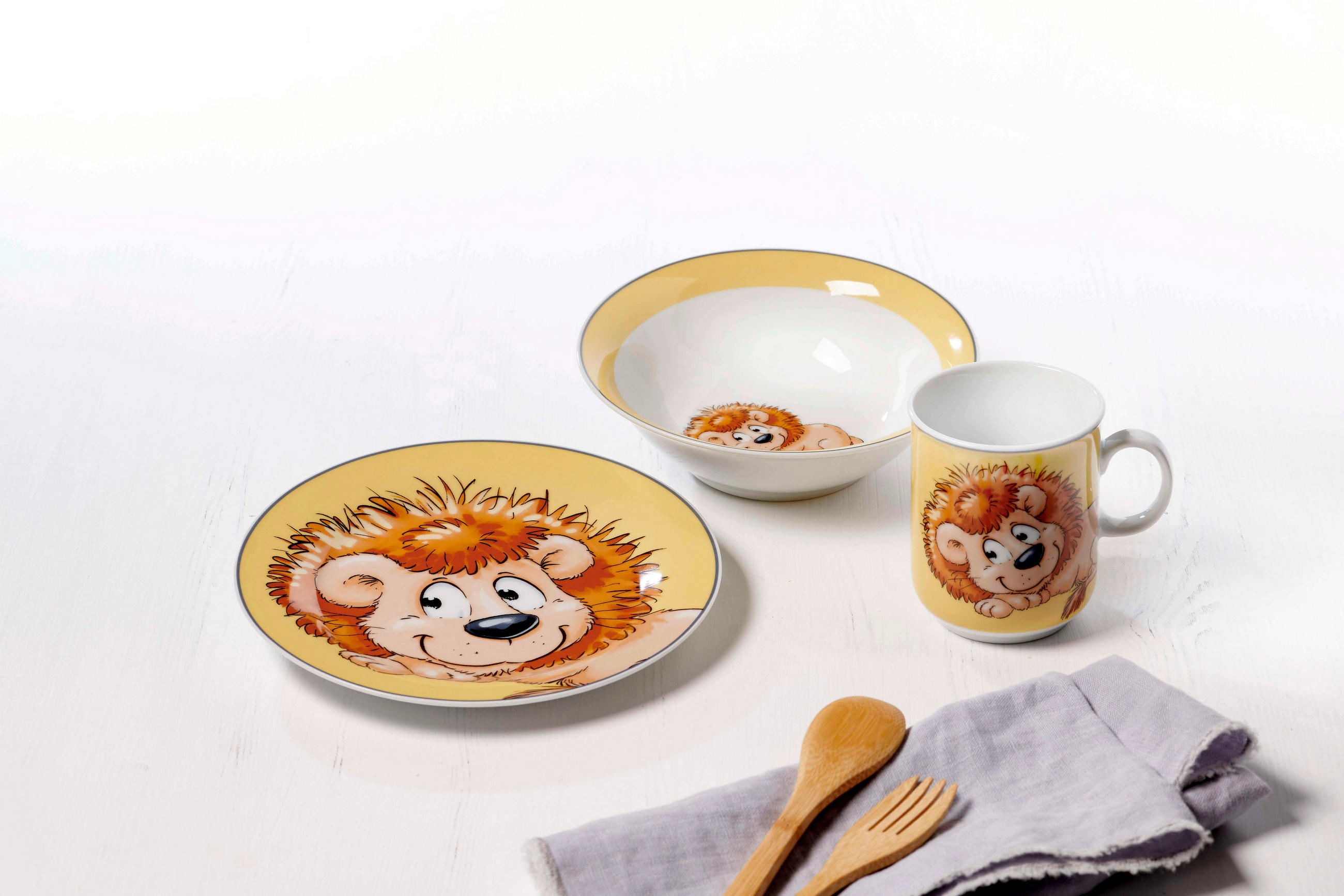 MÜSLISCHALE HAPPY ZOO  - Gelb/Weiß, Basics, Keramik (17/17/5cm) - Ritzenhoff Breker