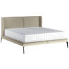 POLSTERBETT 180/200 cm  in Cognac  - Cognac/Schwarz, Modern, Textil/Metall (180/200cm) - Livetastic