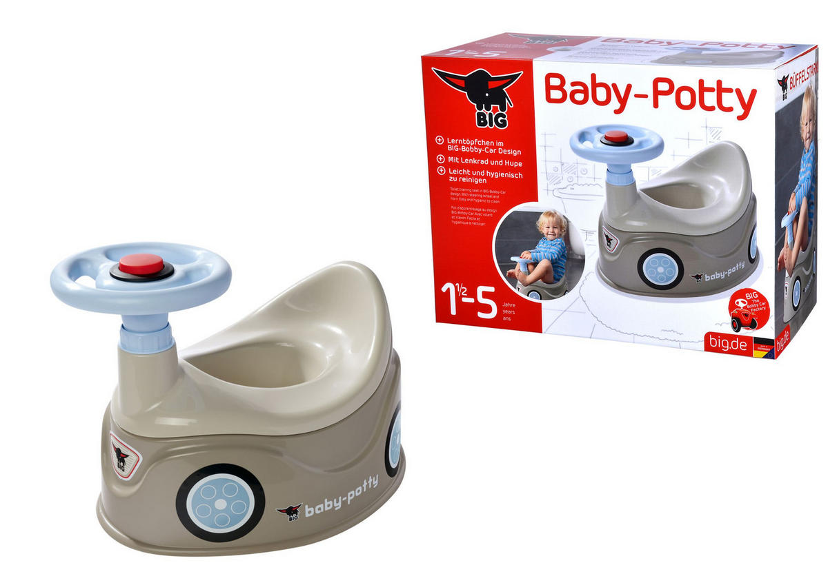 TÖPFCHEN BIG Baby Potty  - Hellblau/Grau, Basics, Kunststoff (43/31/28cm) - BIG