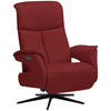 RELAXSESSEL in Leder Rot  - Rot/Schwarz, Design, Leder/Metall (78/106/88cm) - Welnova