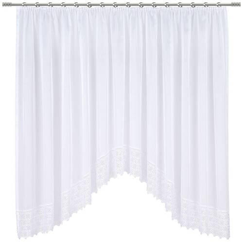 HOTOVÝ ZÁVĚS, poloprůhledné, 450/175 cm - bílá, Konvenční, textil (450/175cm) - Esposa