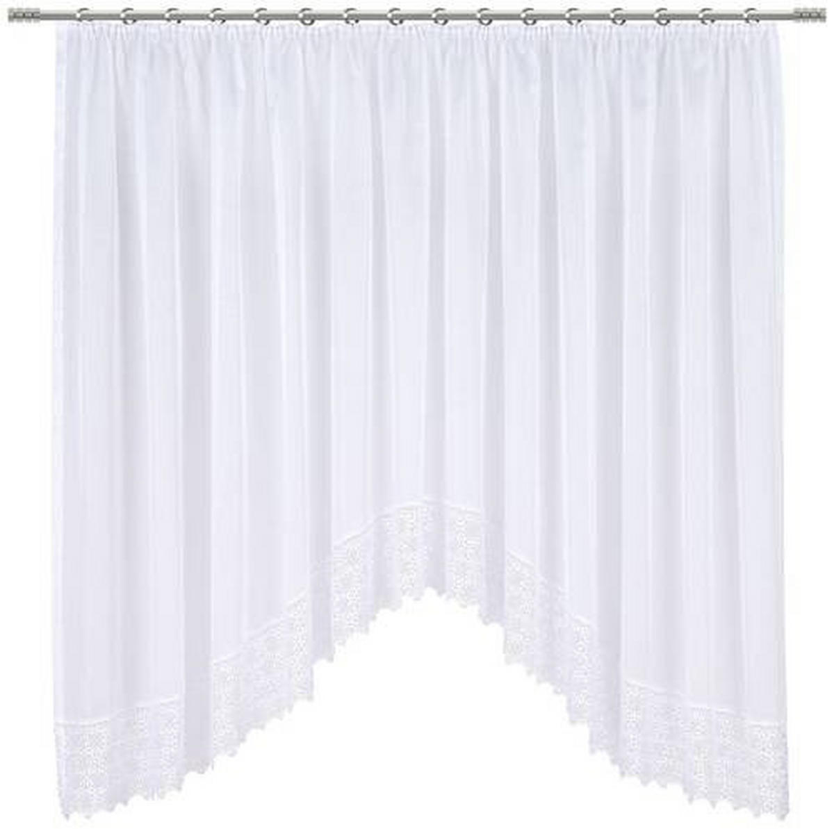 HOTOVÝ ZÁVĚS, poloprůhledné, 450/175 cm - bílá, Konvenční, textil (450/175cm) - Esposa