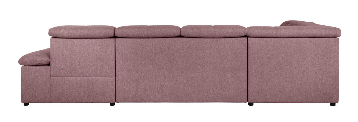 WOHNLANDSCHAFT Beere  - Beere/Grau, Design, Textil/Metall (215/328/173cm) - MID.YOU
