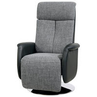 TV-FOTELJ,  siva, črna umetna masa, tekstil - siva/črna, Design, kovina/umetna masa (71/111-86/81-156cm) - Xora