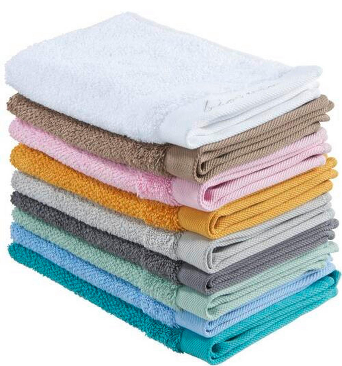 GÄSTETUCH BONITA Mintgrün 4-teilig 30/50 cm  - Mintgrün, Natur, Textil (30/50cm) - Bio:Vio