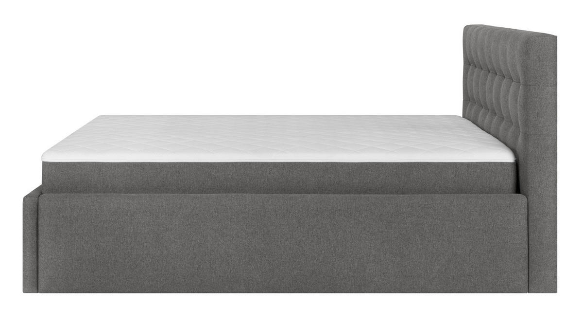 Pat Tip Boxspring Fără Arcuri, gri - negru/gri, Basics, textil (160cm) - Livetastic