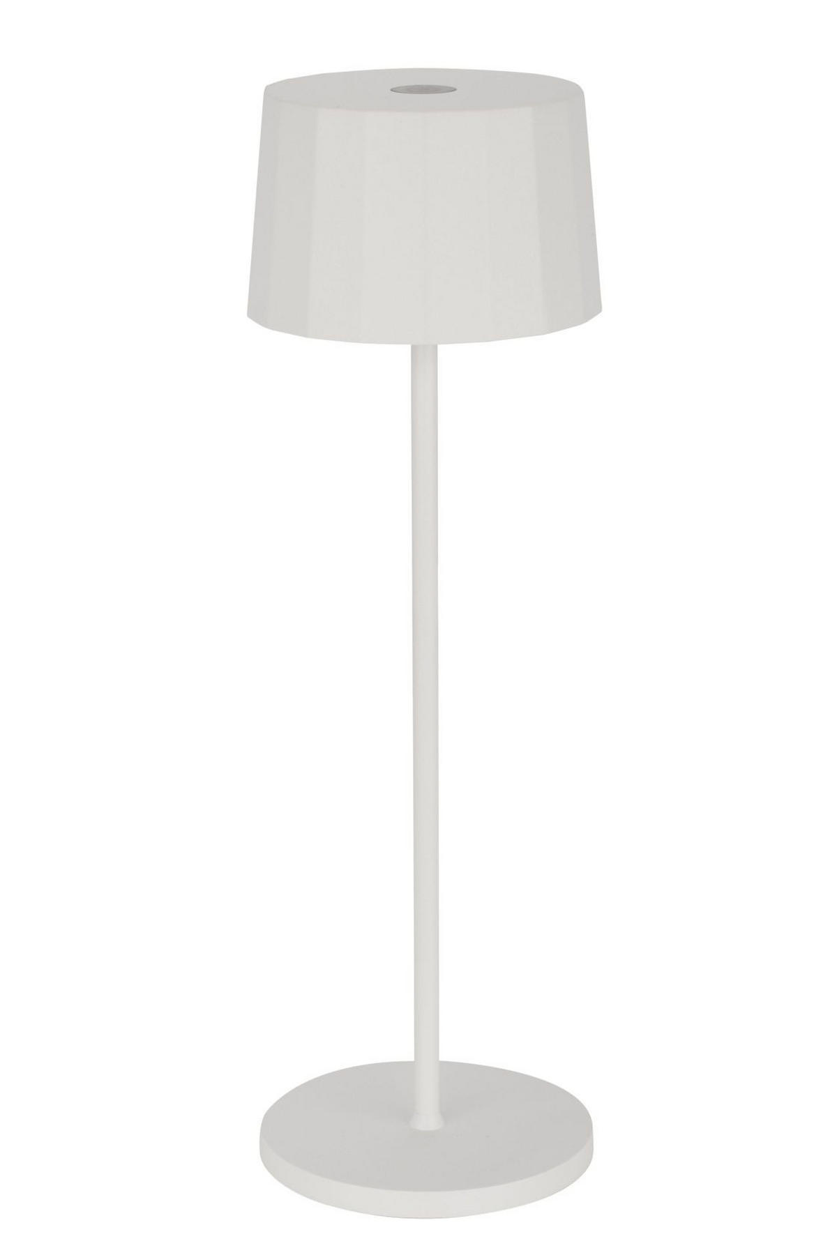 AKKU-TISCHLEUCHTE Pleat 11/35 cm  - Weiß, Design, Kunststoff/Metall (11/35cm) - Dieter Knoll
