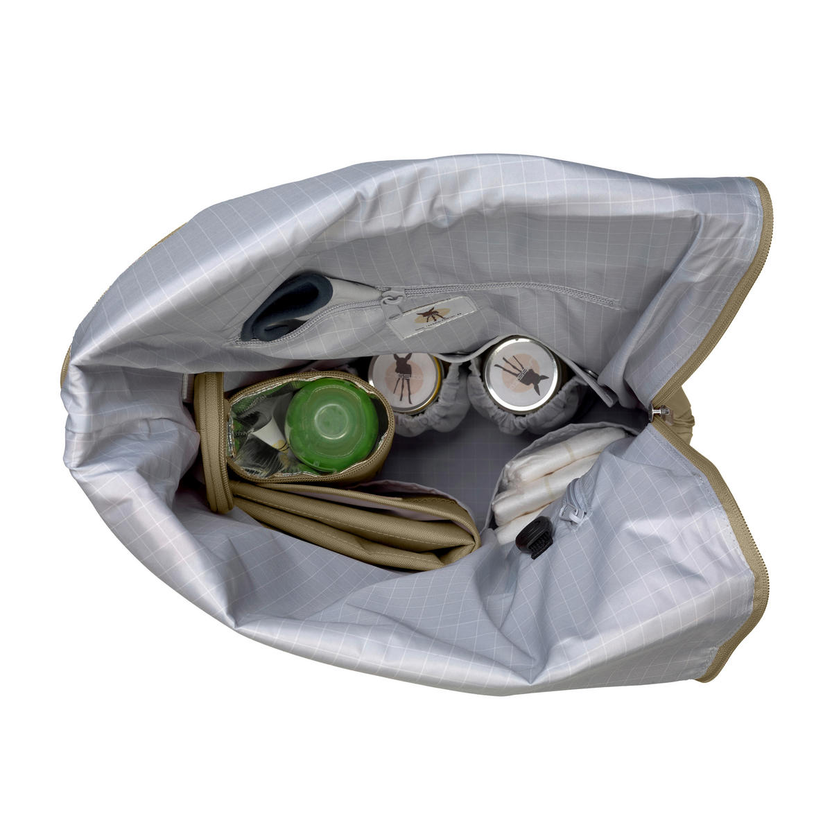 WICKELRUCKSACK Rolltop  - Grün, Trend, Textil (30/14,5/46cm) - Lässig
