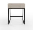 NACHTSCHRANK 45/55/45 cm  - Schwarz/Naturfarben, Design, Textil/Metall (45/55/45cm) - Esposa