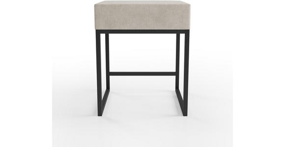 NACHTSCHRANK 45/55/45 cm - Schwarz/Naturfarben, Design, Textil/Metall (45/55/45cm) - Esposa