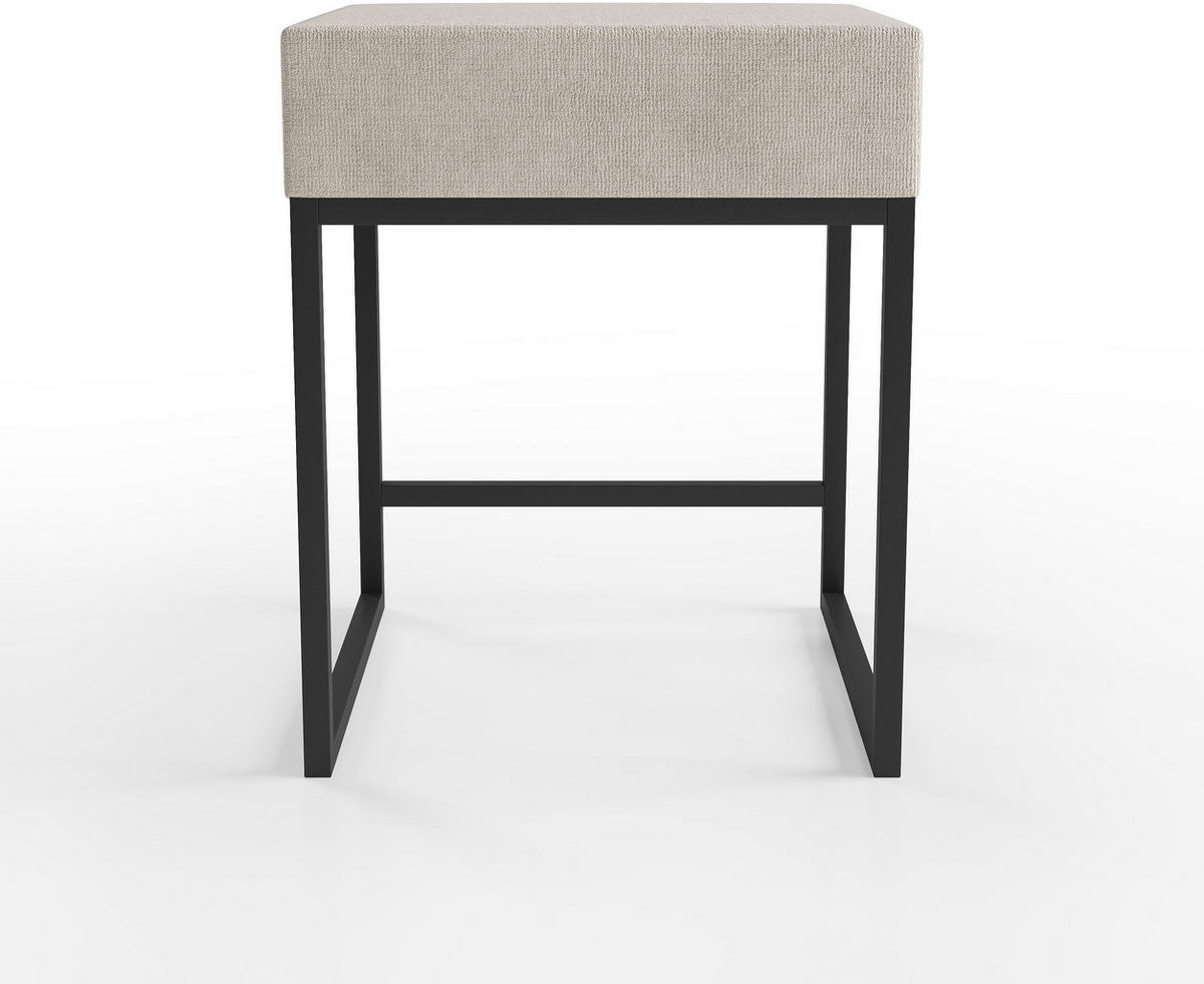 NACHTKÄSTCHEN 45/55/45 cm  in Naturfarben  - Schwarz/Naturfarben, Design, Textil/Metall (45/55/45cm) - Esposa