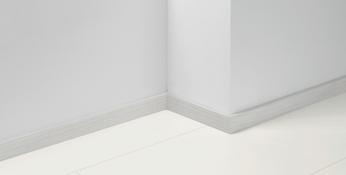 SOCKELLEISTE - Eichefarben/Weiß, Basics, Holz (220/1,6/5,0cm) - Parador