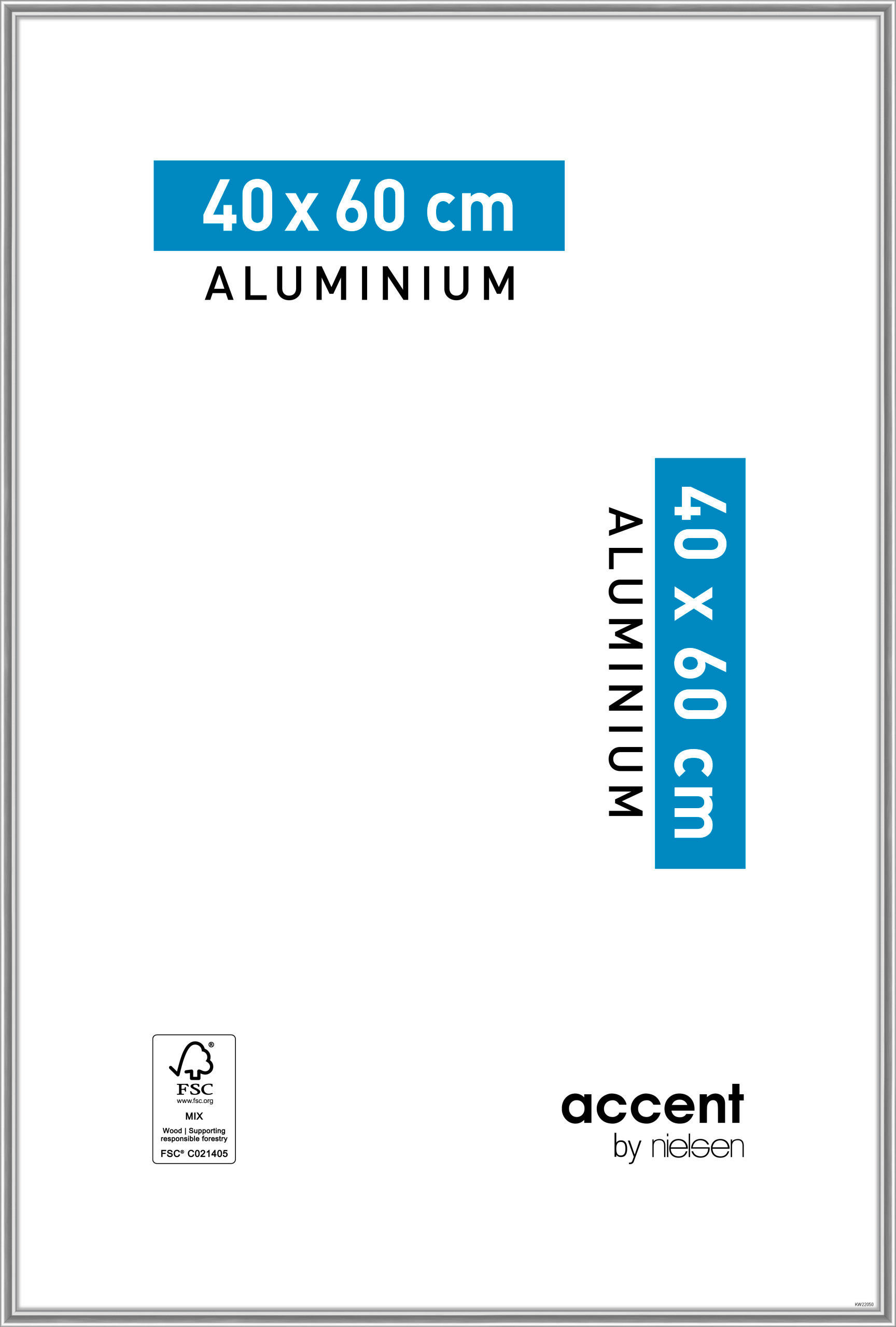 BILDERRAHMEN 41,6/61,6 cm  - Silberfarben, Basics, Metall (41,6/61,6cm)