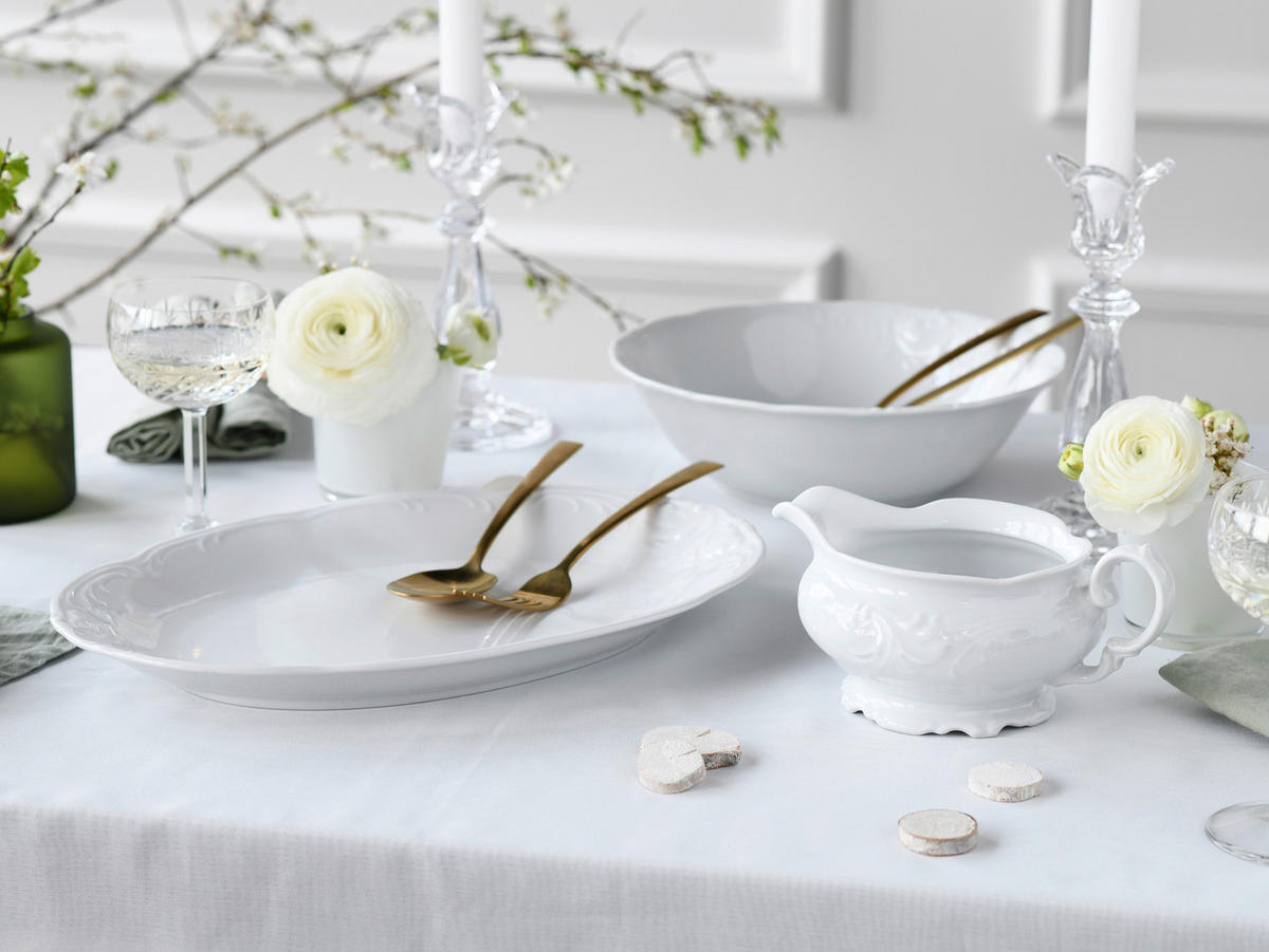 SERVIERSET 3TLG. Frederike weiss 3-teilig  - Weiß, Basics, Keramik - Creatable