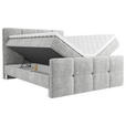 BOXBETT 180/200 cm  in Hellgrau  - Chromfarben/Hellgrau, Design, Holz/Holzwerkstoff (180/200cm) - Esposa
