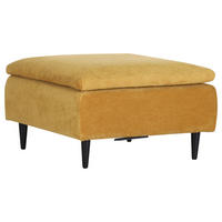 HOCKER in Textil Senfgelb  - Senfgelb/Schwarz, Konventionell, Holz/Textil (75/45/75cm) - MID.YOU