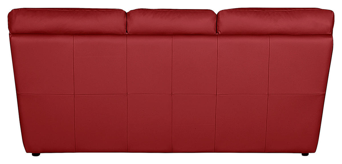 SCHLAFSOFA in Leder Rot  - Rot/Schwarz, Design, Leder/Kunststoff (205/92/85cm) - Livetastic