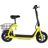 E-SCOOTER SATELLITE GELB  - Gelb, KONVENTIONELL, Metall (125/28/94cm)