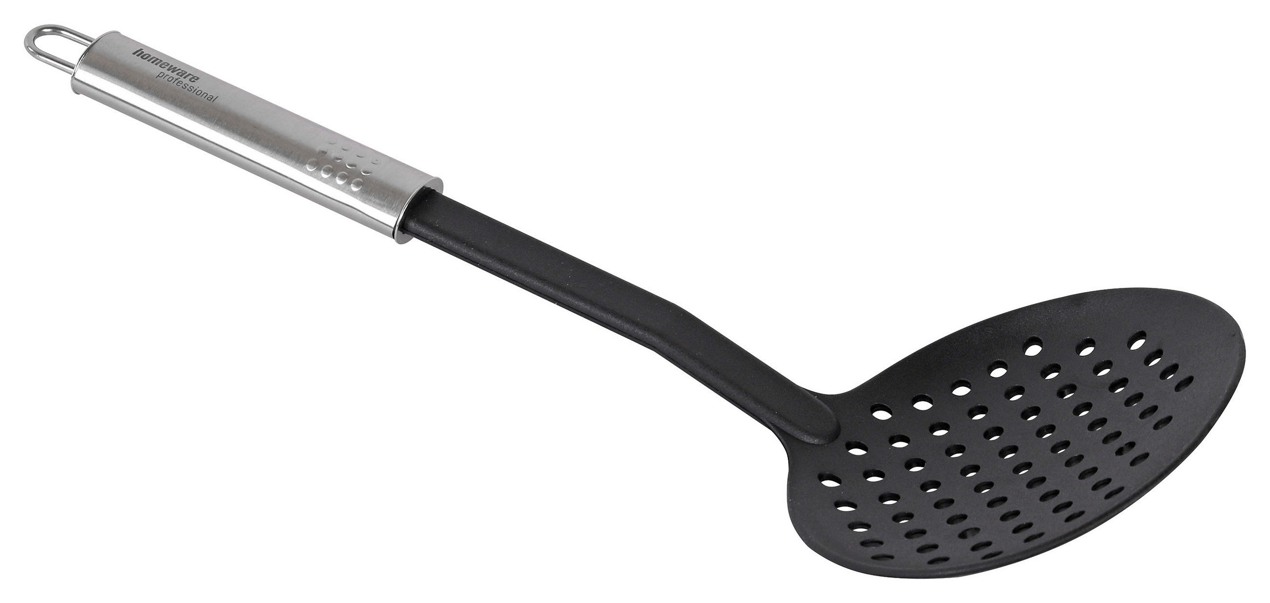 SZŰRŐKANÁL - fekete/ezüstszínű, Basics, műanyag/fém (33cm) - Homeware Profession.