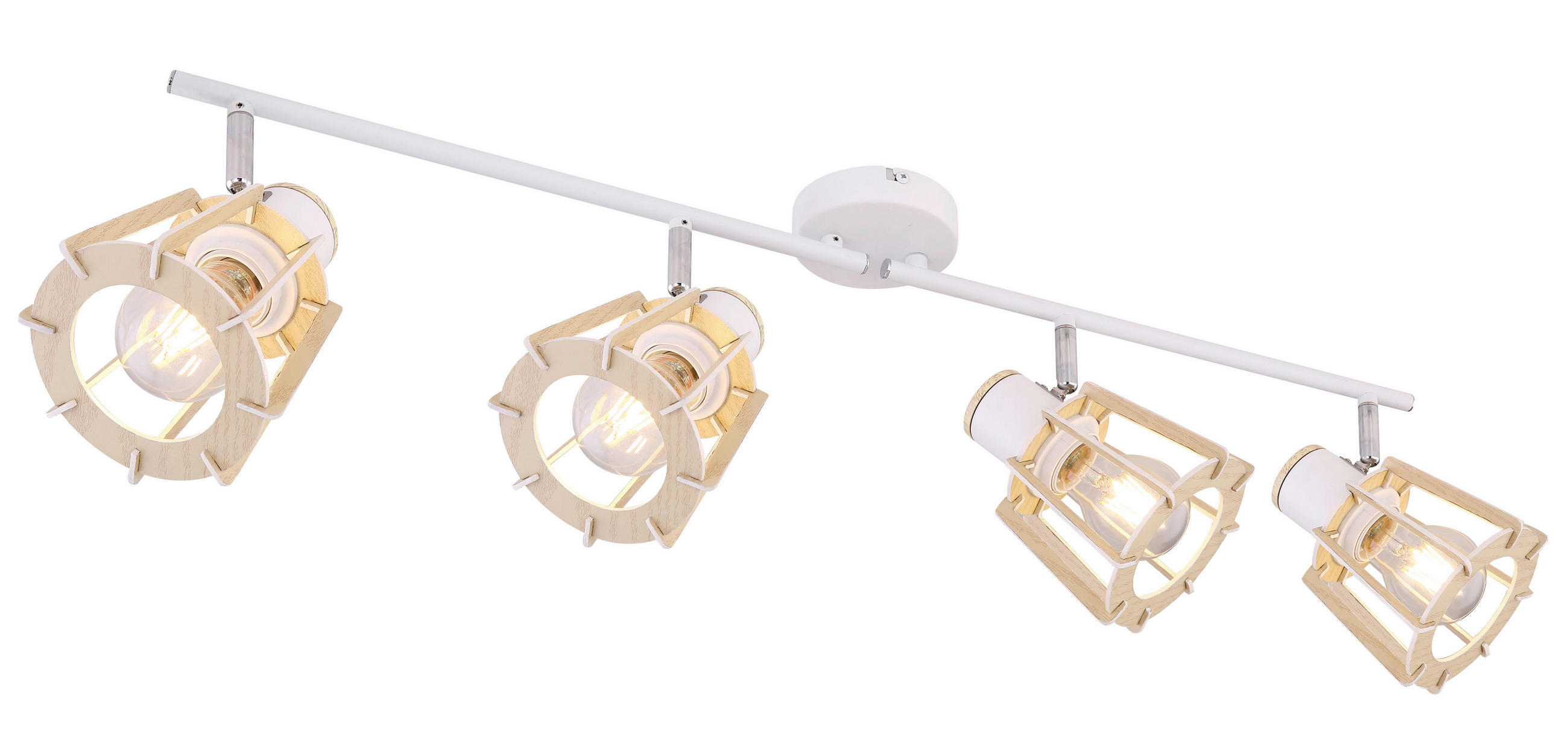 STRAHLER 80/17/18,5 cm   - Naturfarben/Weiß, Basics, Holz/Metall (80/17/18,5cm) - Globo