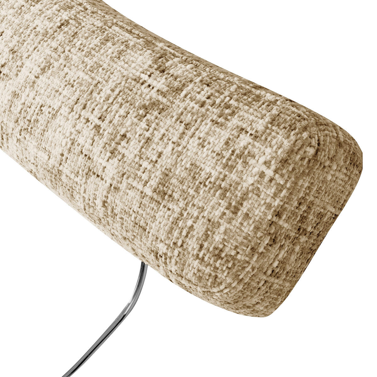 KOPFSTÜTZE 52/17/14 cm  Webstoff  - Hellbraun/Silberfarben, Design, Textil (52/17/14cm) - Livetastic