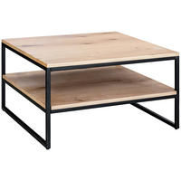 KONFERENČNÍ STOLEK, černá, barvy dubu, dřevo, kov, kompozitní dřevo, 80/70/45 cm - černá/barvy dubu, Design, kov/dřevo (80/70/45cm) - MID.YOU