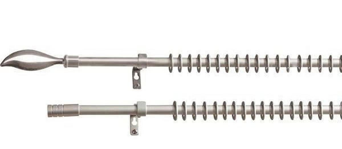 RAZTEGLJIVA KARNISA LIST   120-210 cm  srebrne barve  - srebrne barve, Konvencionalno, kovina/umetna masa (120-210cm) - Homeware