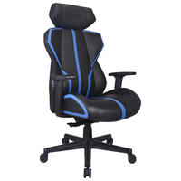 GAMINGSTUHL Blau, Schwarz Metall, Kunststoff, Textil   - Blau/Schwarz, Design, Kunststoff/Textil (69/117-125/60cm) - BX Gaming